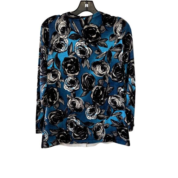 Pendleton Womens M Floral Print Silk/Cotton/Cashmere Cardigan Sweater 3988 - Picture 2 of 7